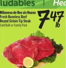 Milanesa de Res sin Hueso at El Super