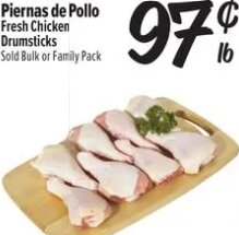Piernas de Pollo Fresh Chicken Drumsticks at El Super