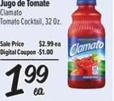 Jugo de Tomate Clamato at El Super