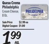 Queso Crema Philadelphia at El Super