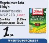 Vegetales en Lata Libby's