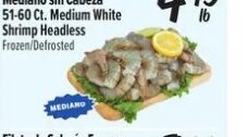 Camarón Blanco Mediano sin Cabeza at El Super