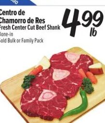Centro de Chamorro de Res Fresh Center Cut Beef Shank