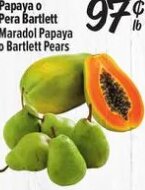 Papaya o Pera Bartlett