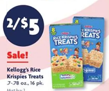 Kellogg's Rice Krispies Treats at Family Dollar