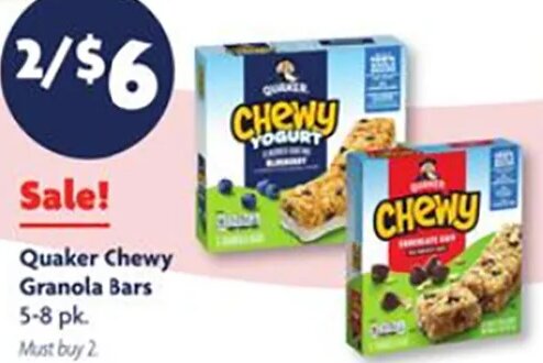 Quaker Chewy Granola Bars at Family Dollar