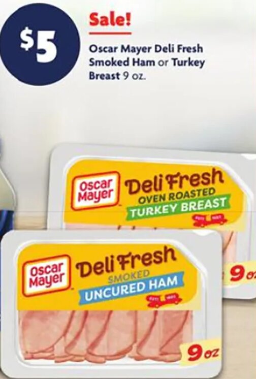 Oscar Mayer Deli Fresh Smoked Ham or Turkey Breast at Family Dollar