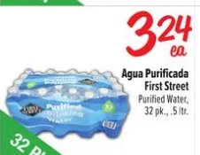 Agua Purificada First Street at Fiesta Mart