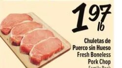 Chuletas de Puerco sin Hueso at Fiesta Mart