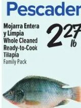 Mojarra Entera y Limpia Whole Cleaned Ready-to-Cook Tilapia