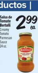Salsa de Tomate Bertolli Creamy Tomato Parmesan Sauce