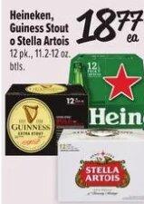 Heineken, Guinness Stout o Stella Artois at Fiesta Mart