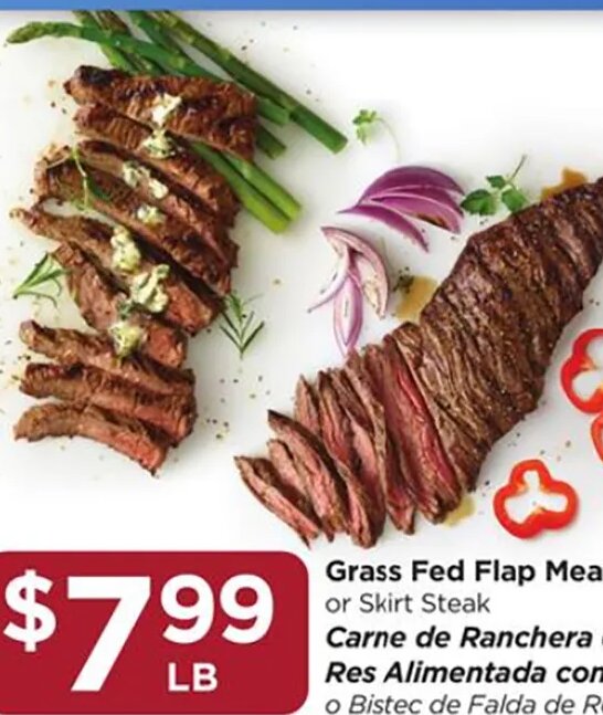 Grass Fed Flap Meat or Skirt Steak at Food 4 Less