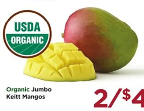 Organic Jumbo Keitt Mangos
