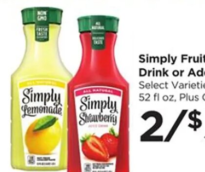 Simply Fruit Drink or Ade