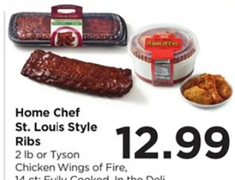 Home Chef St. Louis Style Ribs or Tyson Chicken Wings at Food 4 Less
