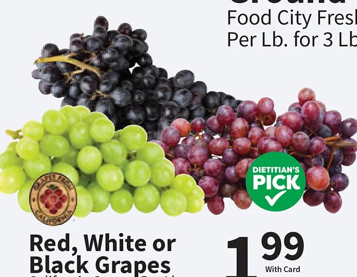 Red, White or Black Grapes at Food City