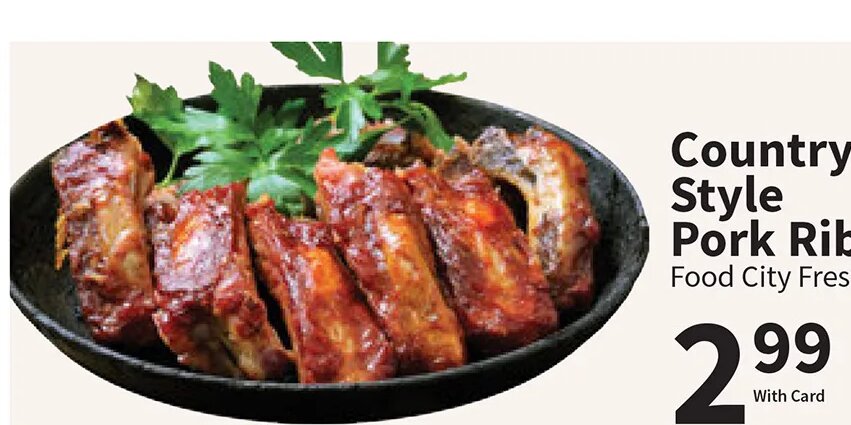 Country Style Pork Ribs at Food City
