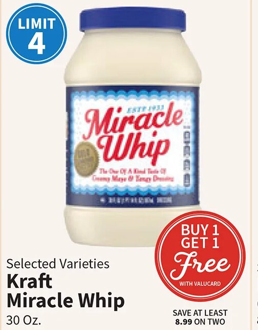 Kraft Miracle Whip at Food City