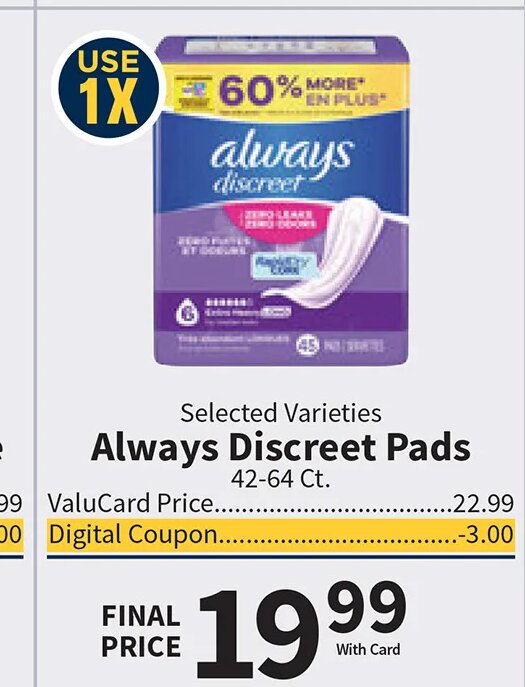Always Discreet Pads