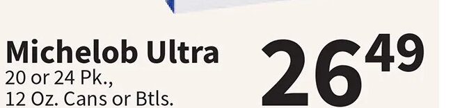 Michelob Ultra at Food City
