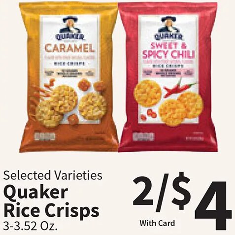 Quaker Rice Crisps at Food City