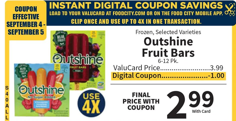 Outshine Fruit Bars