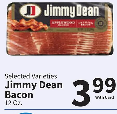 Jimmy Dean Bacon at Food City