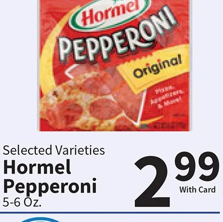 Hormel Pepperoni at Food City