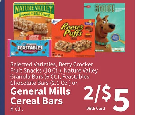 General Mills Cereal Bars at Food City