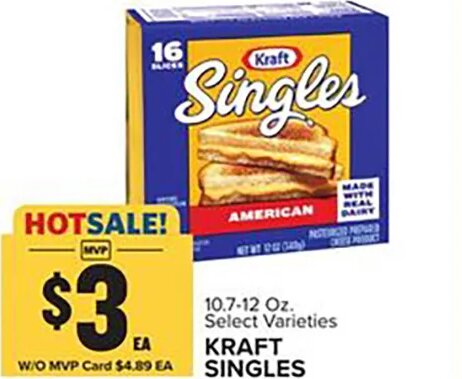 Kraft Singles at Food Lion