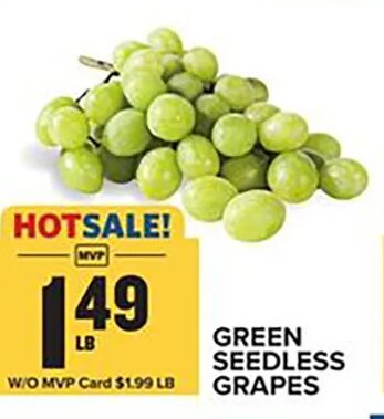 GREEN SEEDLESS GRAPES