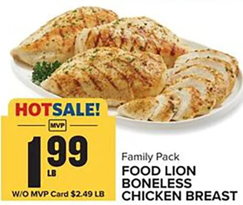 Food Lion Boneless Chicken Breast at Food Lion