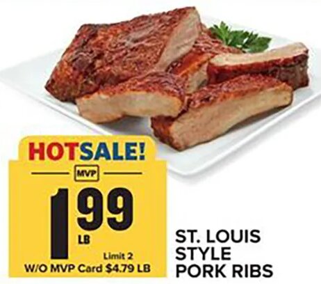St. Louis Style Pork Ribs at Food Lion