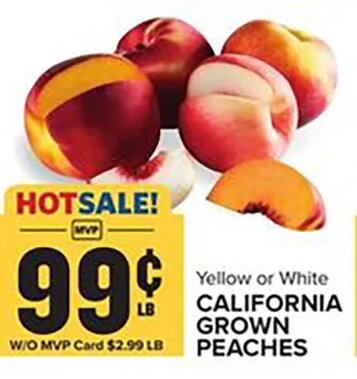 CALIFORNIA GROWN PEACHES