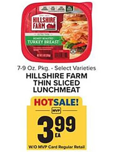 Hillshire Farm Thin Sliced Lunchmeat at Food Lion