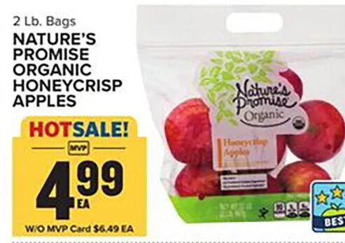 Nature's Promise Organic Honeycrisp Apples at Food Lion