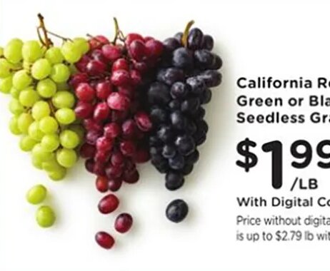 California Red, Green or Black Seedless Grapes at Fred Meyer