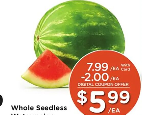 Whole Seedless Watermelon