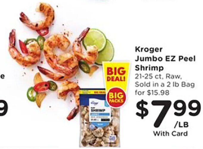 Kroger Jumbo EZ Peel Shrimp at Fred Meyer