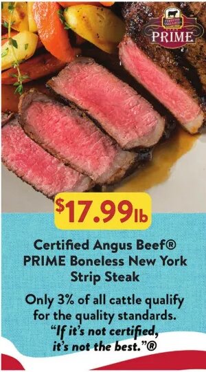 Certified Angus Beef PRIME Boneless New York Strip Steak at Fresh Thyme