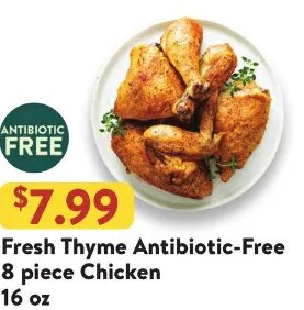 Fresh Thyme Antibiotic-Free 8 piece Chicken