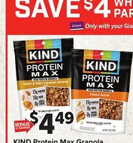 KIND Protein Max Granola at Giant Food