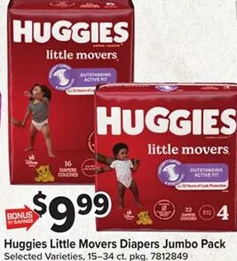 Huggies Little Movers Diapers Jumbo Pack at Giant Food