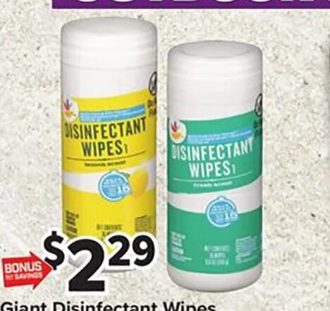 Giant Disinfectant Wipes