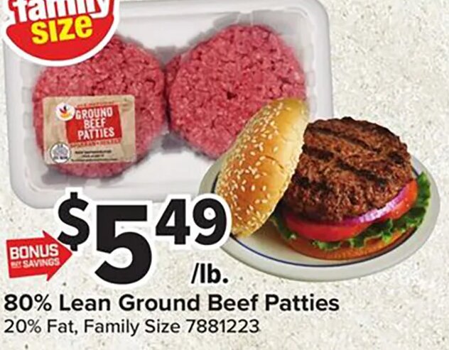 80% Lean Ground Beef Patties at Giant Food