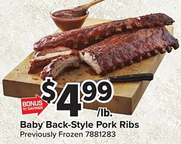 Baby Back-Style Pork Ribs at Giant Food