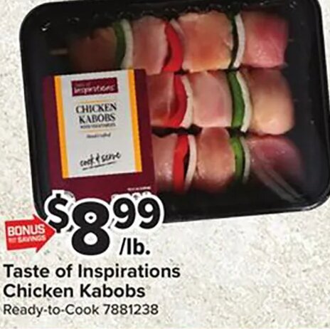 Taste of Inspirations Chicken Kabobs