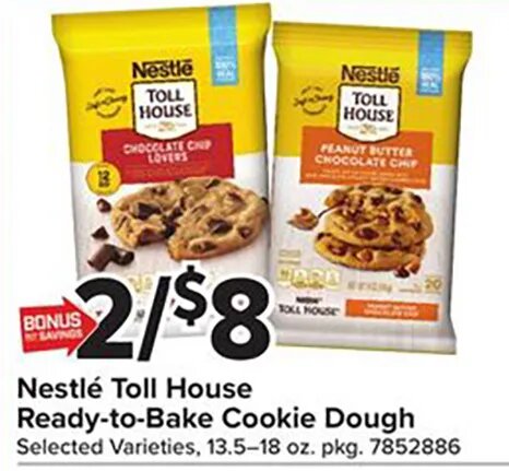 Nestle Toll House Ready-to-Bake Cookie Dough at Giant Food