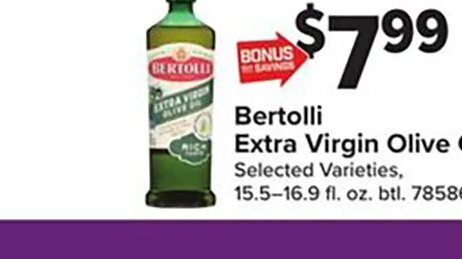 Bertolli Extra Virgin Olive Oil at Giant Food